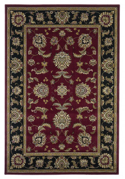 7' x 10' Polypropylene Red or Black Area Rug