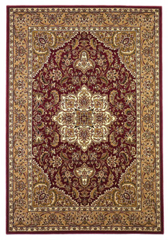 7' x 10' Polypropylene Red or Beige Area Rug