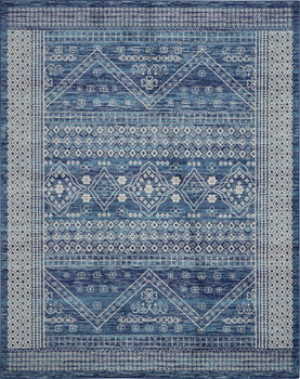 7' x 10' Navy Blue Power Loom Area Rug