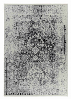 7' x 10' Brown Abstract Polypropylene Rectangle Area Rug