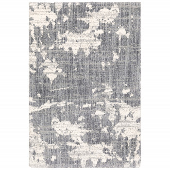 7' x 9' Grey and Ivory Grey Matter Area Rug