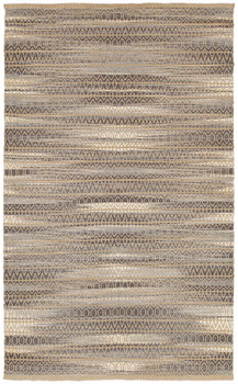 8' x 10' Gray and Tan Striated Runner Rug