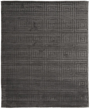 8' x 10' Gray Geometric Hand Woven Rectangle Area Rug