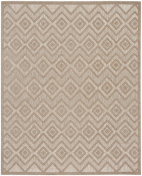 8' x 10' Beige Geometric Flat Weave Area Rug