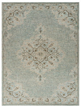 8' x 10' Blue Wool Hand Tufted Area Rug
