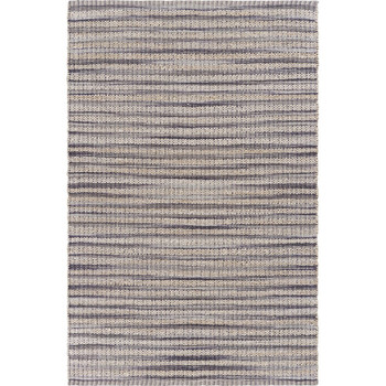 8' x 10' Brown and Gray Striped Area Rug