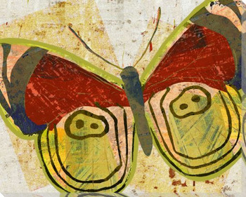 Paper Butterfly Two Wrapped Canvas Giclee Print Wall Art