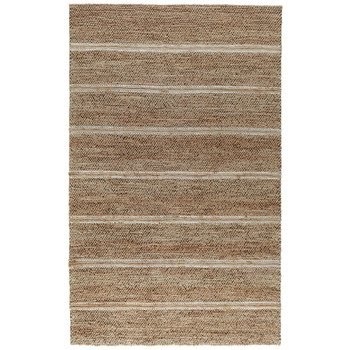 8' x 10' Charcoal Striped Hand Woven Area Rug