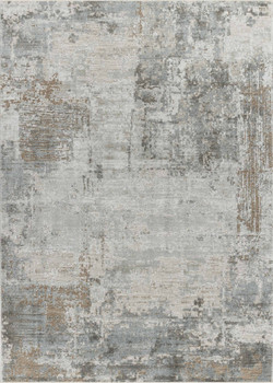 8' x 10' Beige Abstract Power Loom Stain Resistant Area Rug