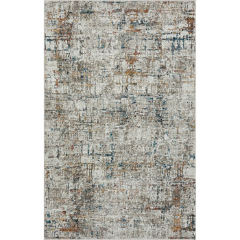 8' x 10' Gray Abstract Distressed Polyester Area Rug