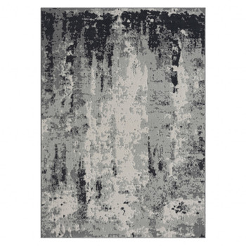 8' x 10' Gray Abstract Rectangle Area Rug