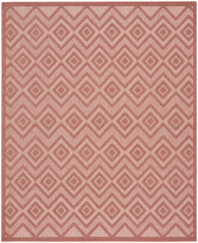 8' x 10' Orange Geometric Flat Weave Rectangle Area Rug