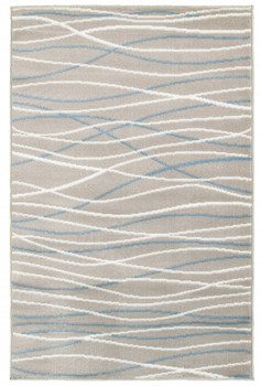 8' x 10' Gray Contemporary Waves Area Rug