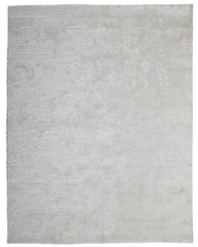 8' x 10' White Shag Tufted Handmade Area Rug