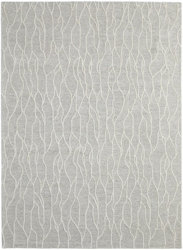 8' x 11' Taupe and Ivory Wool Abstract Tufted Handmade Stain Resistant Area Rug