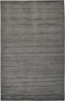 8' x 11' Gray and Black Hand Woven Area Rug