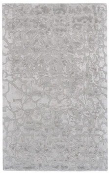 8' x 11' Gray and Silver Abstract Tufted Handmade Area Rug