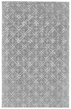 8' x 11' Gray and Silver Wool Abstract Tufted Handmade Area Rug
