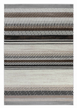 8' x 11' Beige Striped Area Rug