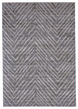 8' x 11' Gray Abstract Stain Resistant Area Rug
