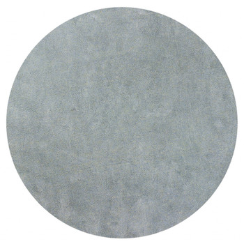 8' Round Polyester Blue Heather Area Rug