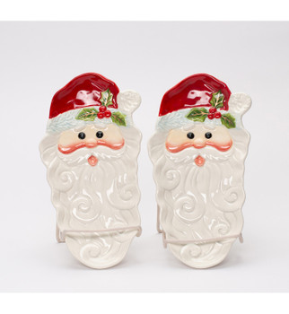 Santa Porcelain Candy Dishes, Set of 2