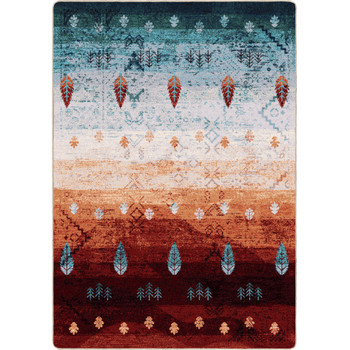 4' x 5' Brushfire Autumnscape Rectangle Nylon Area Rug