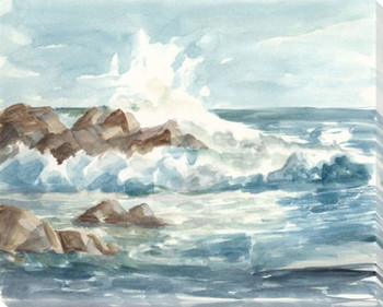 Coastal Watercolor I Wrapped Canvas Giclee Print Wall Art