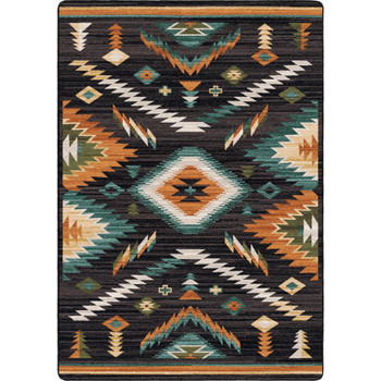 4' x 5' Interlaced Horizon Gem Rectangle Nylon Area Rug