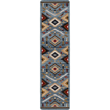 2' x 8' Interlaced Horizon Gray Stone Rectangle Runner Nylon Area Rug