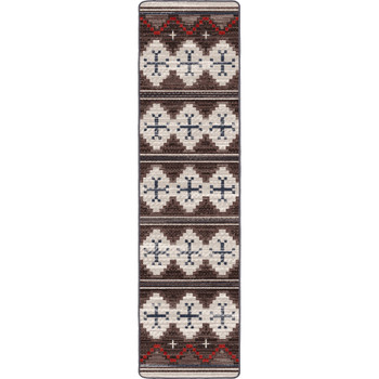 2' x 8' Pathways Dusty Brown Rectangle Runner Nylon Area Rug