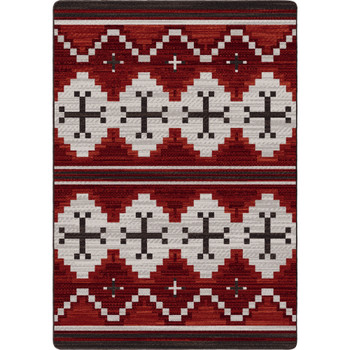4' x 5' Pathways Red Rectangle Nylon Area Rug