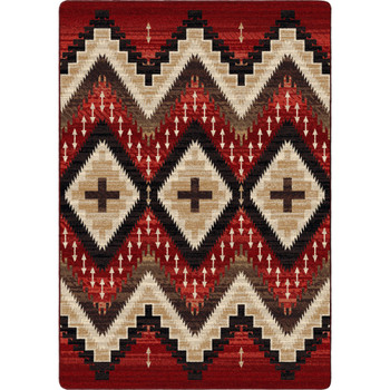 5' x 8' Seeker Fire Brick Rectangle Nylon Area Rug