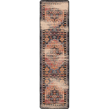 2' x 8' Persian Version Distressed Sunset Rectangle Runner Nylon Area Rug