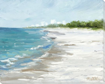 Before the Crowd Beach Scene 1 Wrapped Canvas Giclee Print