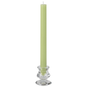 10" Sage Green Taper Candles, Set of 12