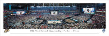 2024 NCAA Basketball National Championship Tip Off Purdue vs UConn Panoramic Art Print