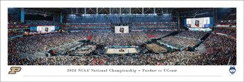 2024 NCAA Basketball National Championship Tip Off UConn vs Purdue Panoramic Art Print