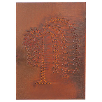 Vertical Willow Cabinet Panel in Rustic Tin