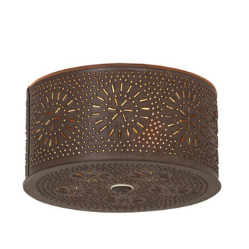 Round Ceiling Light with Chisel in Kettle Black