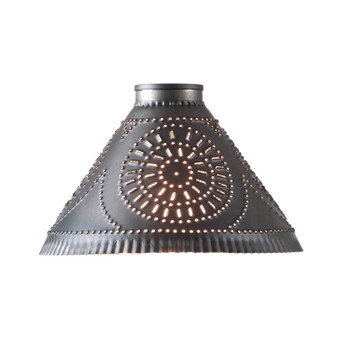 Medium Barrington Lamp Shade with Chisel Design in Kettle Black