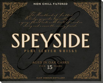 Speyside Scotch Wrapped Canvas Giclee Print Wall Art