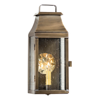 Valley Forge Outdoor Wall Light in Solid Weathered Brass - 1 Light