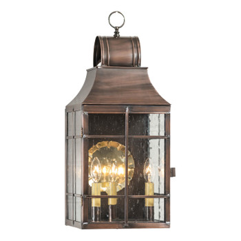 Stenton Outdoor Wall Light in Solid Antique Copper - 3 Light