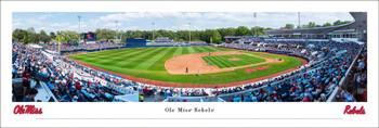Ole Miss Rebels Baseball Panoramic Art Print
