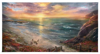 31" Beachside Gathering Gallery Wrapped Canvas Art Print Wall Art
