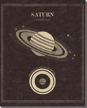 Astronomy 101 Saturn Wrapped Canvas Giclee Art Print Wall Art