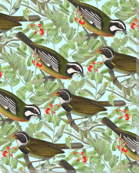 Birds Repeats 2 Wrapped Canvas Giclee Art Print Wall Art