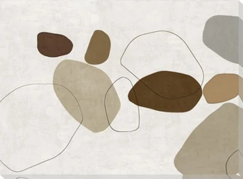 River Stones IV Wrapped Canvas Giclee Art Print Wall Art
