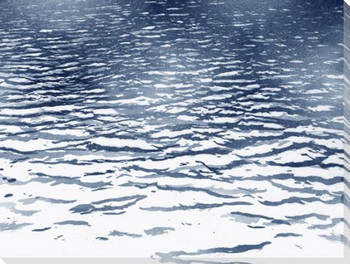 Blue Ripples VII Wrapped Canvas Giclee Art Print Wall Art